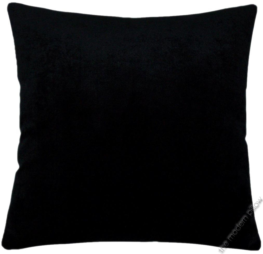 Black Velvet Solid Decorative Throw Pillow Cover / Cushion Cover 20x20