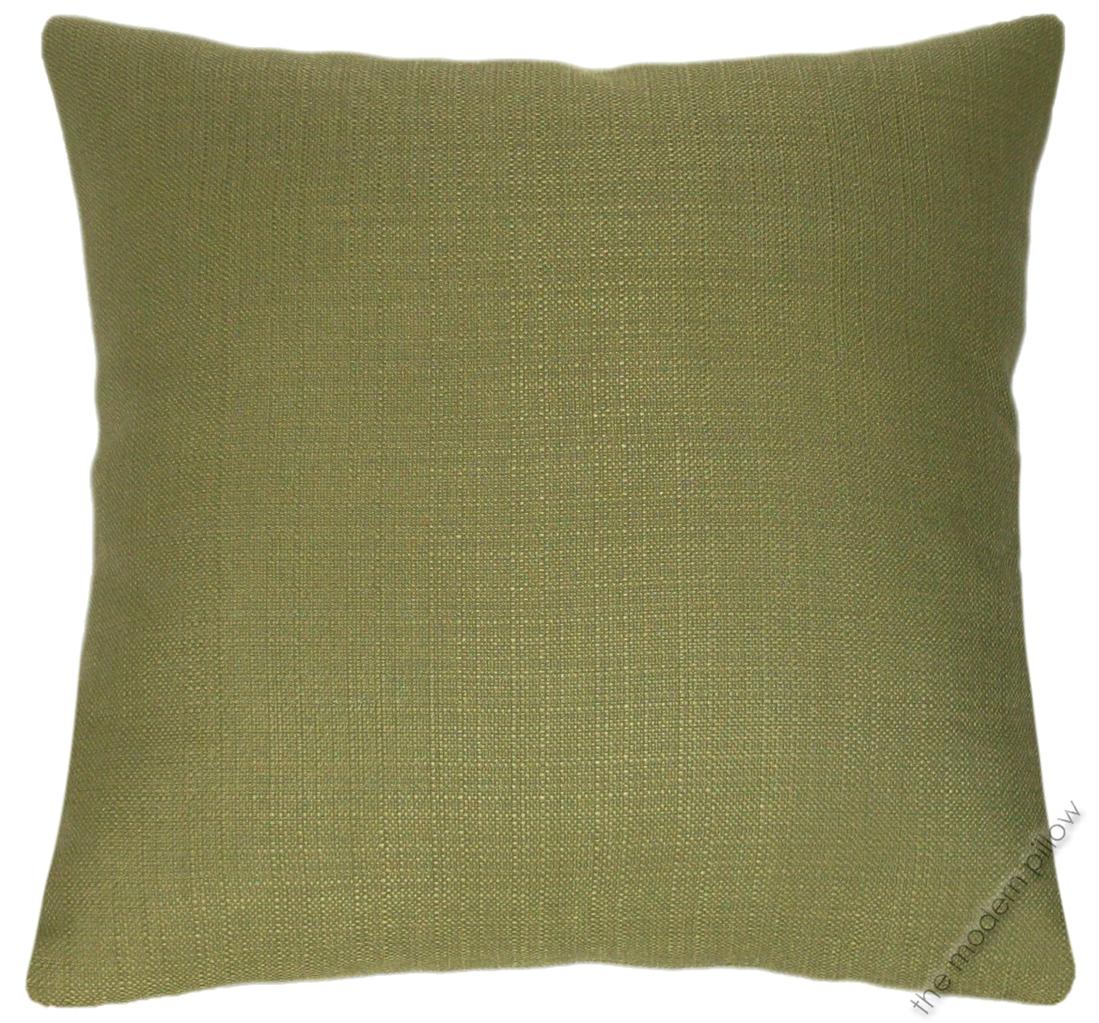 Olive Green Solid Metro Linen Decorative Throw Pillow Cover/Cushion Cover 20x20