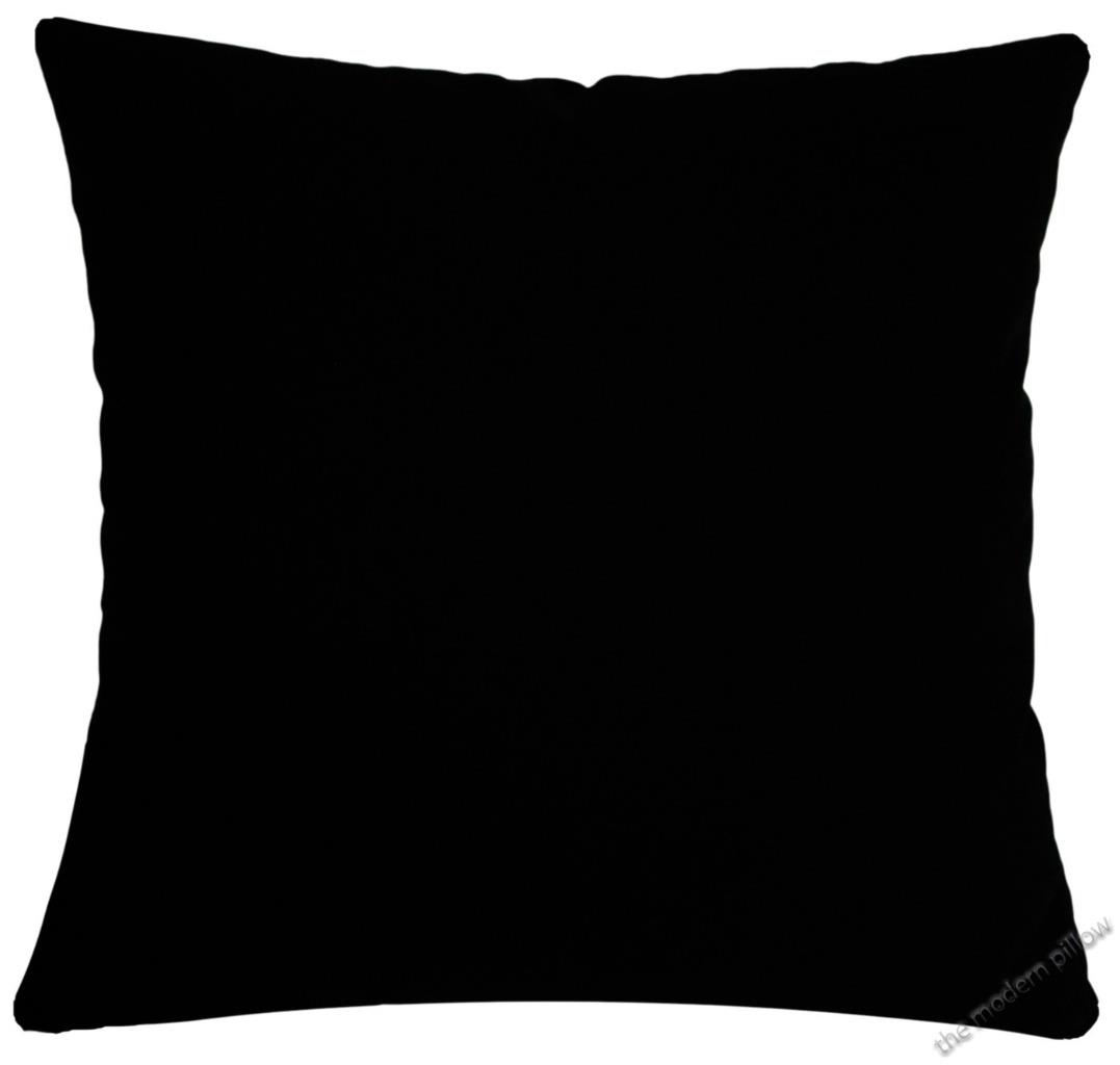 Jet Black Solid Decorative Throw Pillow Cover / Cushion Cover/ Cotton 18x18