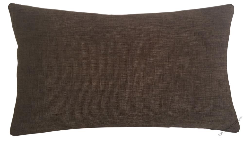 Brown Cosmo Linen Decorative Throw Pillow Cover / Cushion Cover 12x20