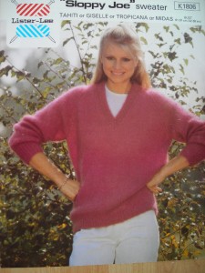 SLOPPY JOE MOHAIR JUMPER KNITTING PATTERN *MOHAIR* eBay