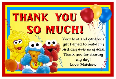 Baby Sesame Street Birthday Thank You Cards Ebay