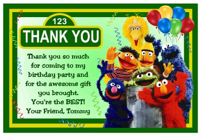 Sesame Street Birthday Thank You Cards Ebay
