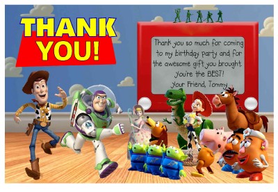 Toy Story Birthday Thank You Cards Digital Ebay