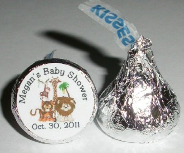 216 Jungle Baby Shower Favors Hershey Kiss Labels