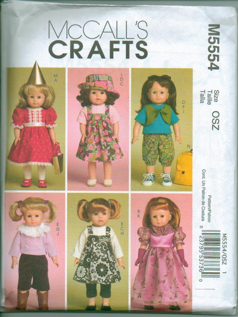 McCall's American Girl 18" Doll Clothes Sewing Pattern eBay