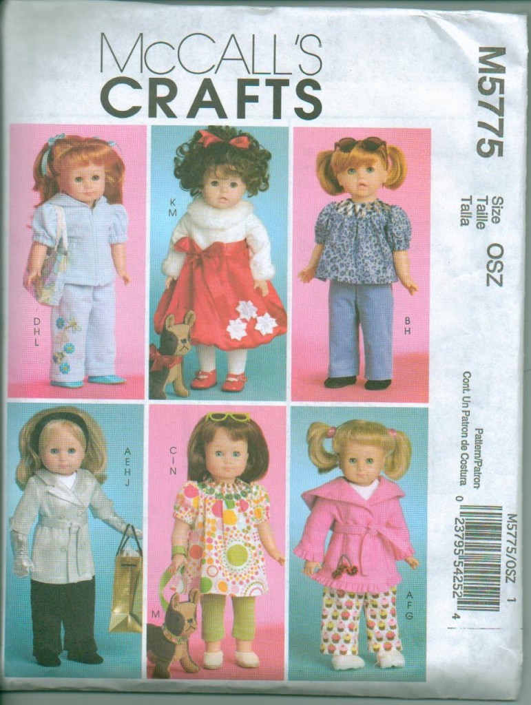 McCall's American Girl 18" Doll Clothes Sewing Pattern eBay