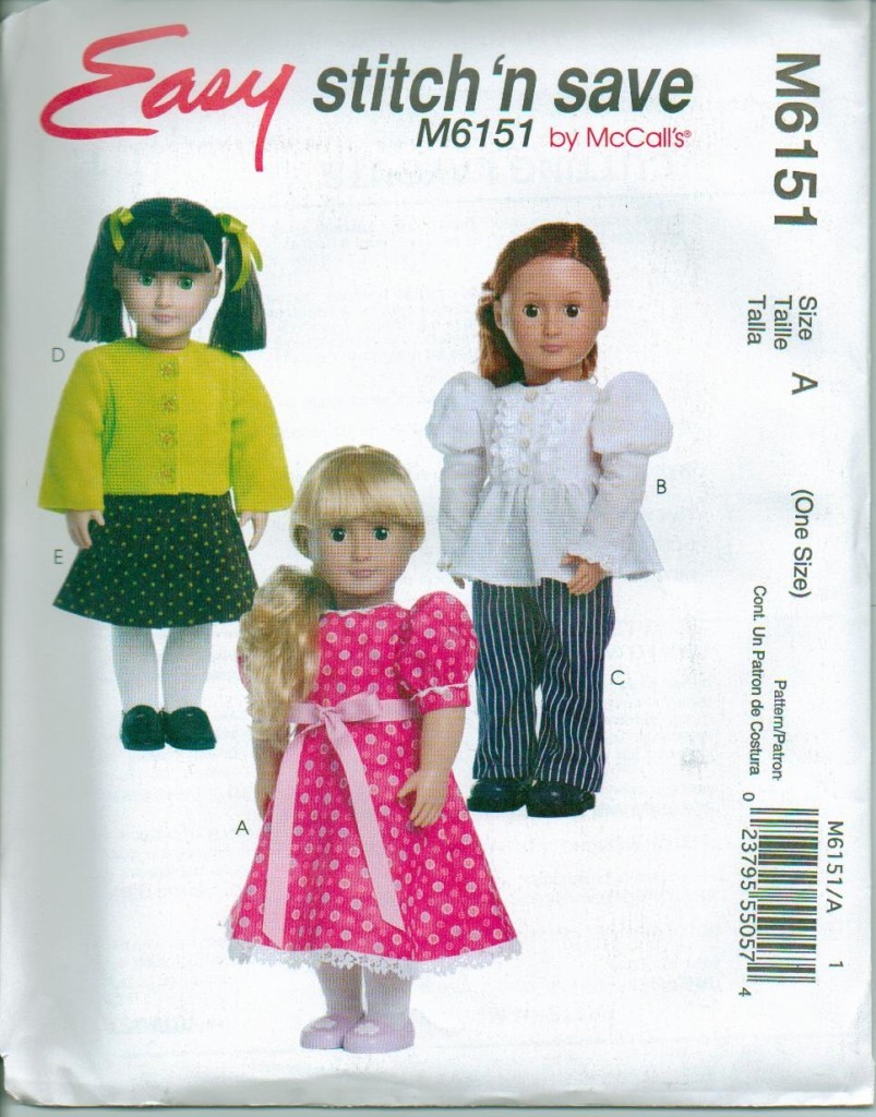 McCall's American Girl 18" Doll Clothes Sewing Pattern eBay