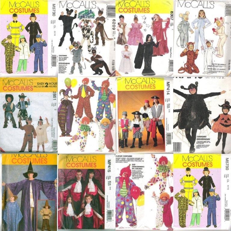 McCalls Kids Halloween Costume Sewing Pattern Uncut Boys Girls Child