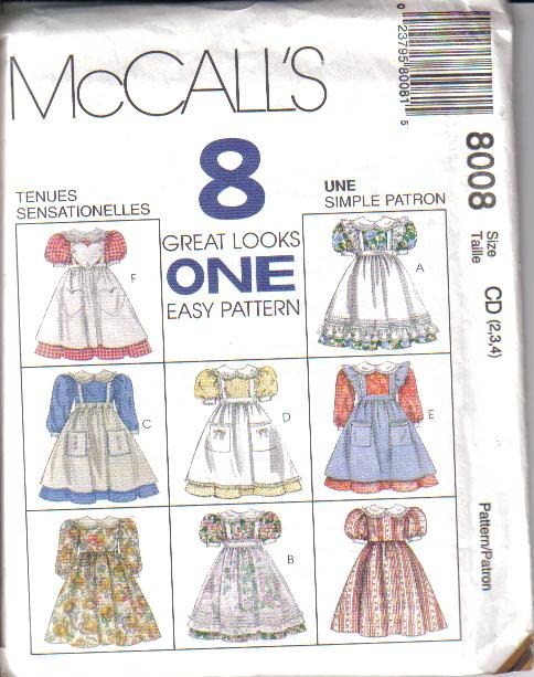 McCalls Sewing Pattern Little Girls Dress Spring Special Occasion Dress pattern sew sewing ginseng chic
