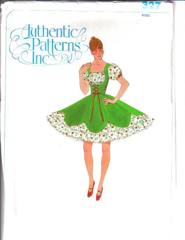 Ladies Square Dance Dress Authentic Patterns Sewing Pattern Misses Size