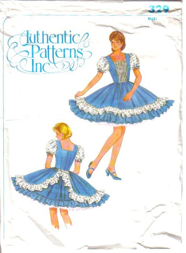 Ladies Square Dance Dress Authentic Patterns Sewing Pattern Misses Size