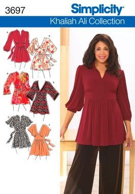Simplicity Khaliah Ali Collection Sewing Pattern Womens Full Figure Plus Size - Picture 15 of 28