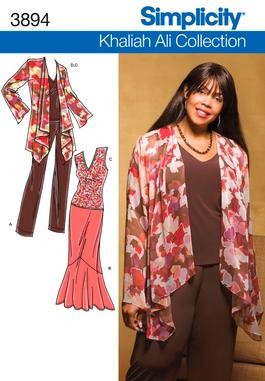 Simplicity Khaliah Ali Collection Sewing Pattern Womens Full Figure Plus Size - Picture 17 of 28