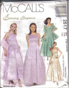 Mccalls Formal Evening Wear Dress Sewing Pattern Cocktail Gown