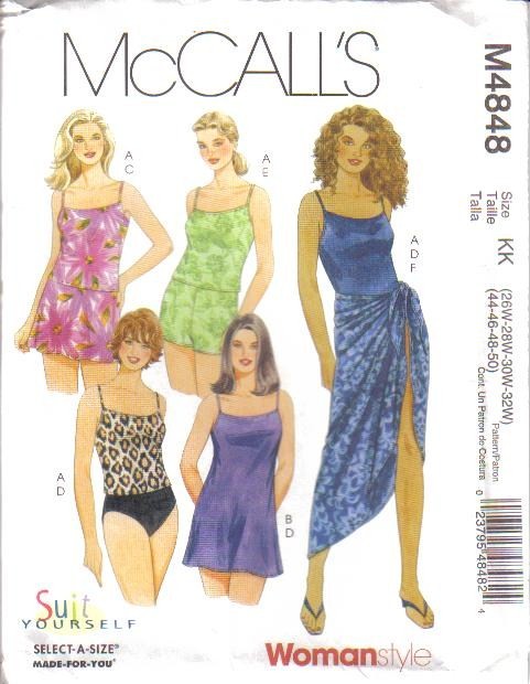 Women's Swimsuit Pattern McCalls Sewing Pattern Misses Summer Swim ...