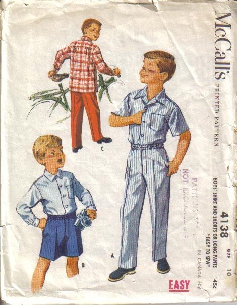 Trajes de ropa vintage McCal ls patr n de costura para ni os