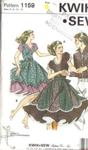 Misses Square Dance Dresses Simplicity 8875 Old Sewing Pattern