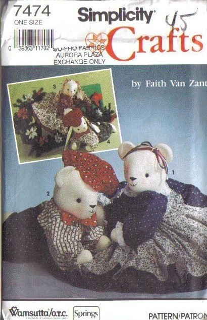 simplicity stuffed bunny pattern