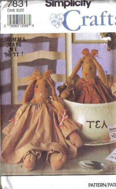 simplicity stuffed bunny pattern