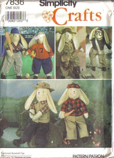 simplicity stuffed bunny pattern