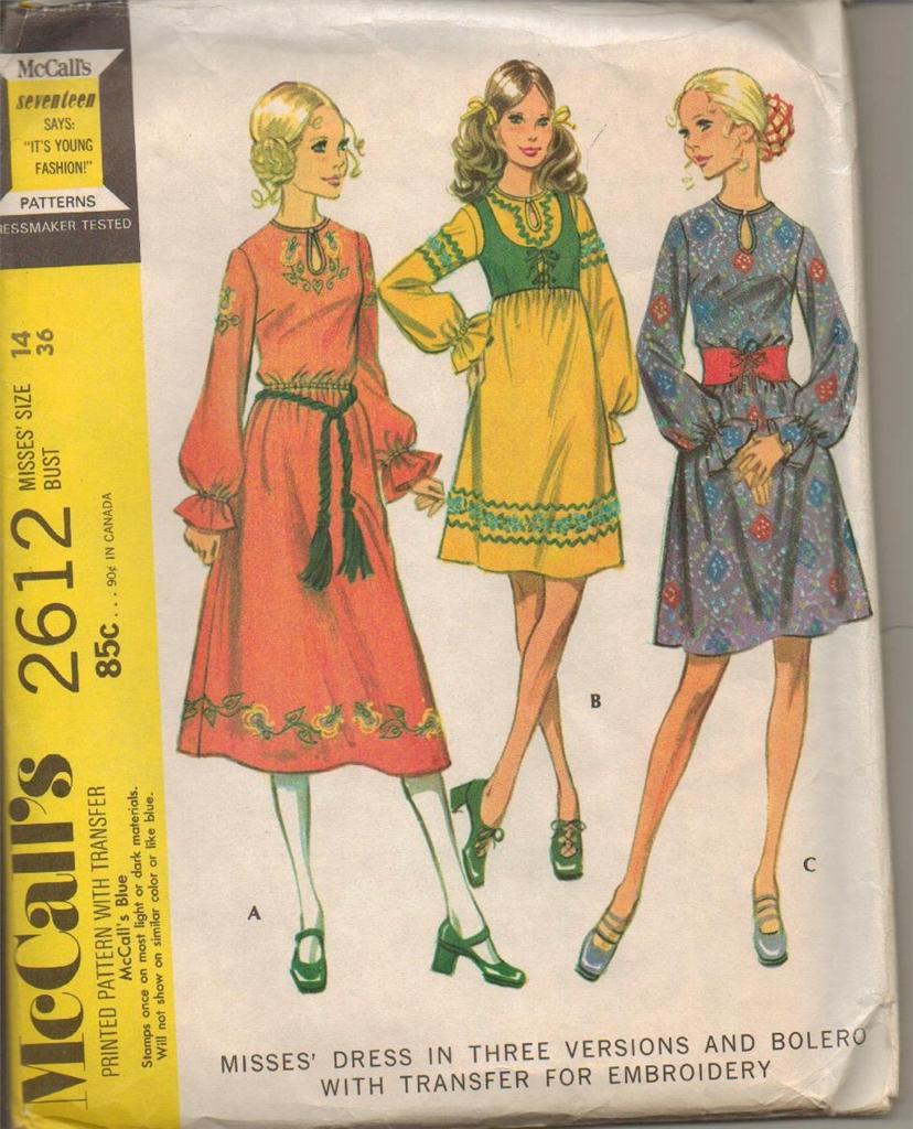Vintage 1970's Mccalls Sewing Pattern Misses Size 14 Bust 36 Uncut Your