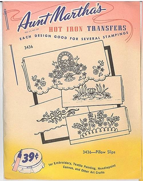 Vintage AUNT MARTHAS Embroidery Transfer Pattern Original Uncut You