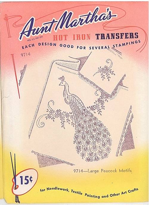 Vintage AUNT MARTHAS Embroidery Transfer Pattern Original Uncut You