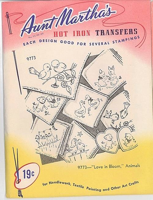 Vintage AUNT MARTHAS Embroidery Transfer Pattern Original Uncut You