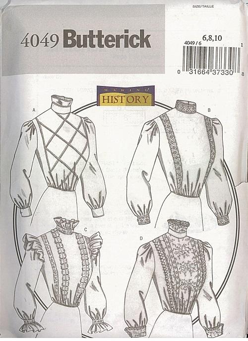 Renaissance Victorian Civil War Historical Costume OOP Butterick Sewing