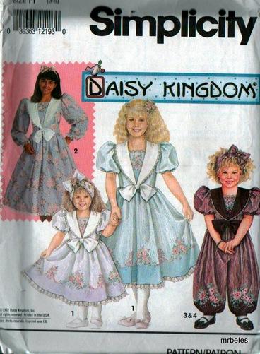 OOP Daisy Kingdom Simplicity Sewing Pattern Child Toddler Girls Sizes You Pick