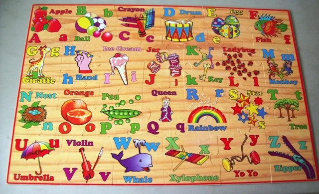 @NEW Large Wooden Floor Puzzle Mat - Alphabet 26 Pieces | eBay