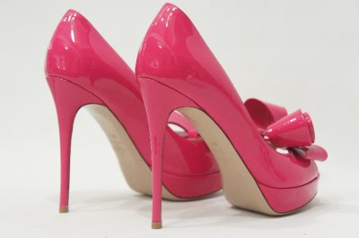 VALENTINO GARAVANI COUTURE BOW PINK PUMP PLATFORM HEELS SHOES 37.5/7 $795 | eBay