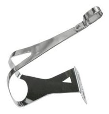 MKS Deep Steel Toeclips Chrome -pair-