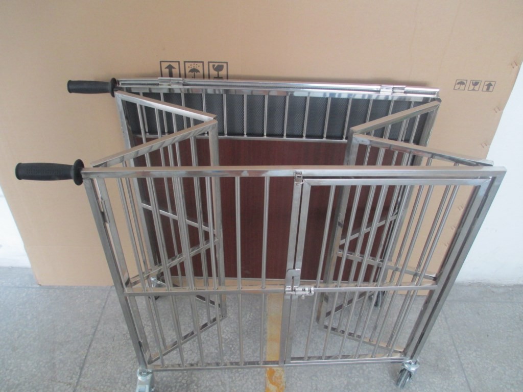 Heavy Duty 1 Berth Foldable Folding Stainless Steel Dog Show Trolley