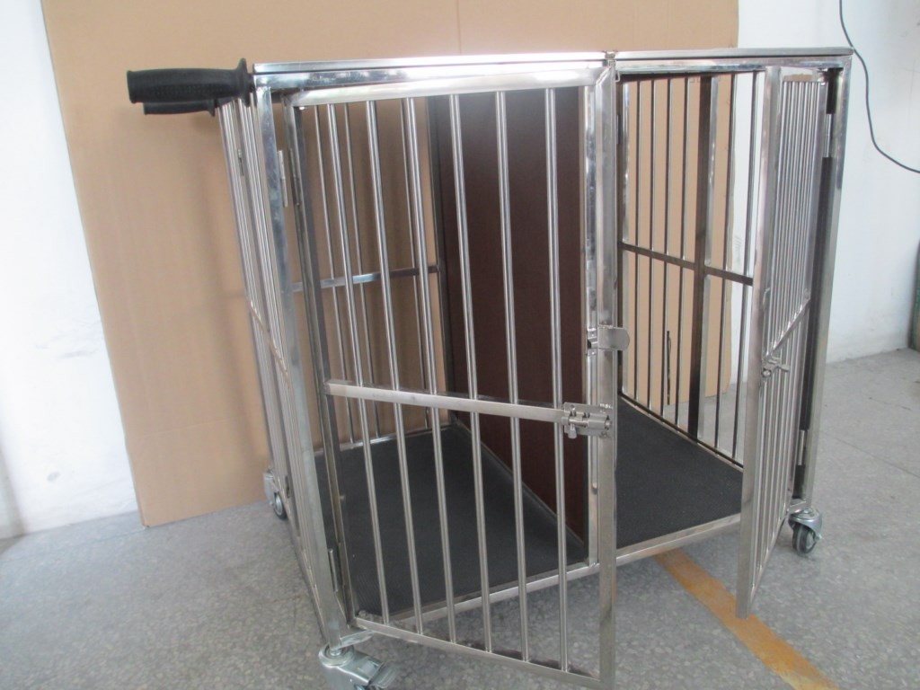 Heavy Duty 2 Berth Foldable Folding Stainless Steel Dog Show Trolley