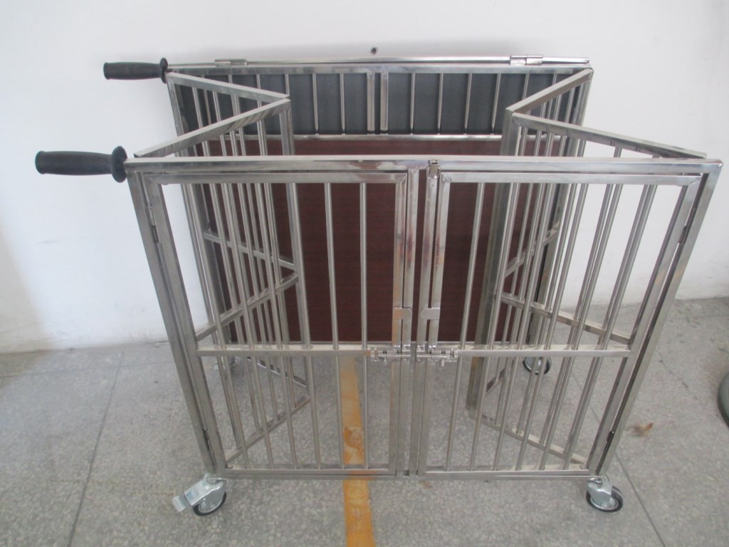 Heavy Duty 2 Berth Foldable Folding Stainless Steel Dog Show Trolley