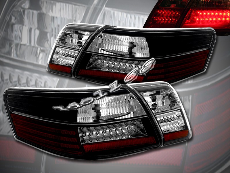 Toyota Camry 2007 Black. Toyota Camry 2007-2009 Tail Lights LED Black 4 PCS
