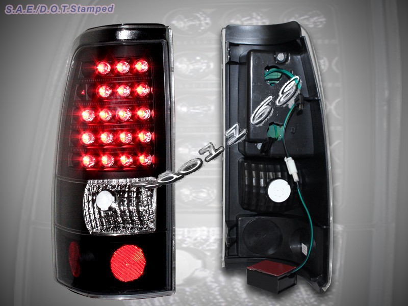 Buy 9902 Chevy Silverado 9903 GMC Sierra Tail Lights Black L.E.D. LED