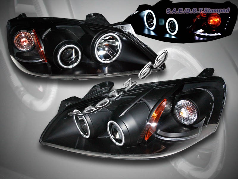 0509 PONTIAC G6 BLACK TWIN CCFL HALO PROJECTOR HEADLIGHTS LED PAIR 2006 2007 eBay