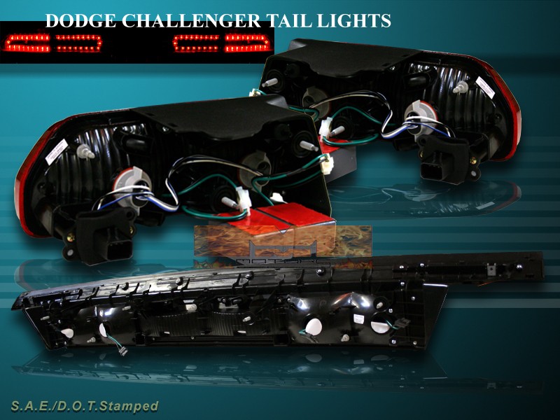 Sell 2008 2009 2010 DODGE CHALLENGER LED TAIL LIGHTS SE R/T SRT8 SXT