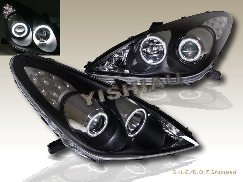 02 03 Lexus Es300 04 06 Es330 Black Projector Headlights