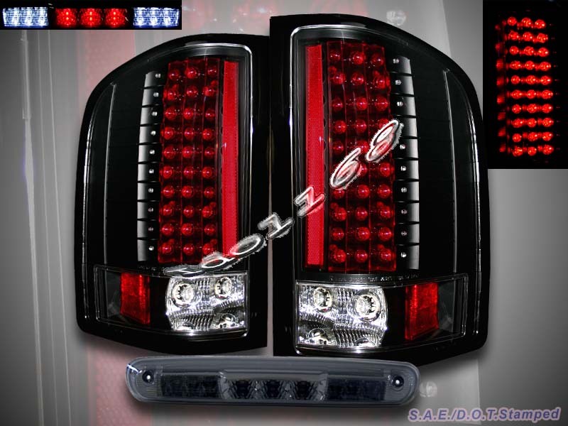 07 13 Chevy Silverado 1500 2500 3500 Led Black Tail Lights
