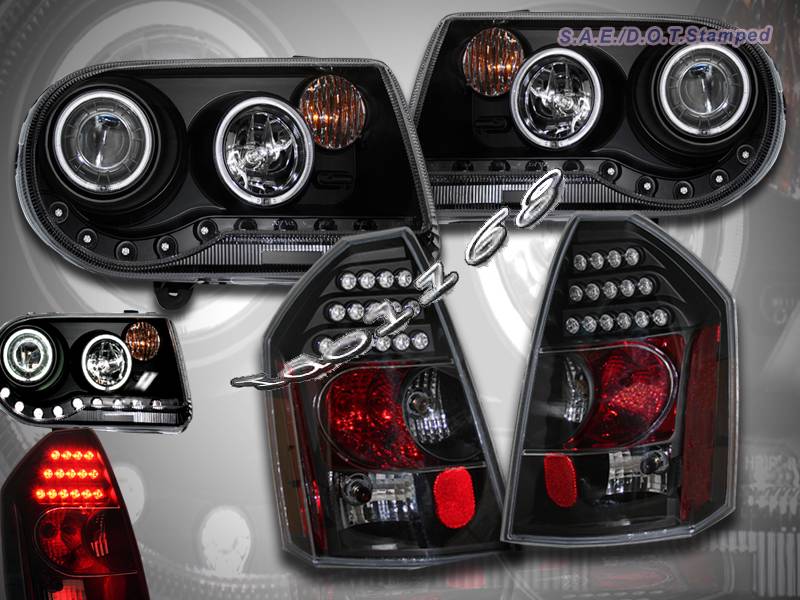 05 07 Chrysler 300c Projector Headlights Black Ccfl Halo