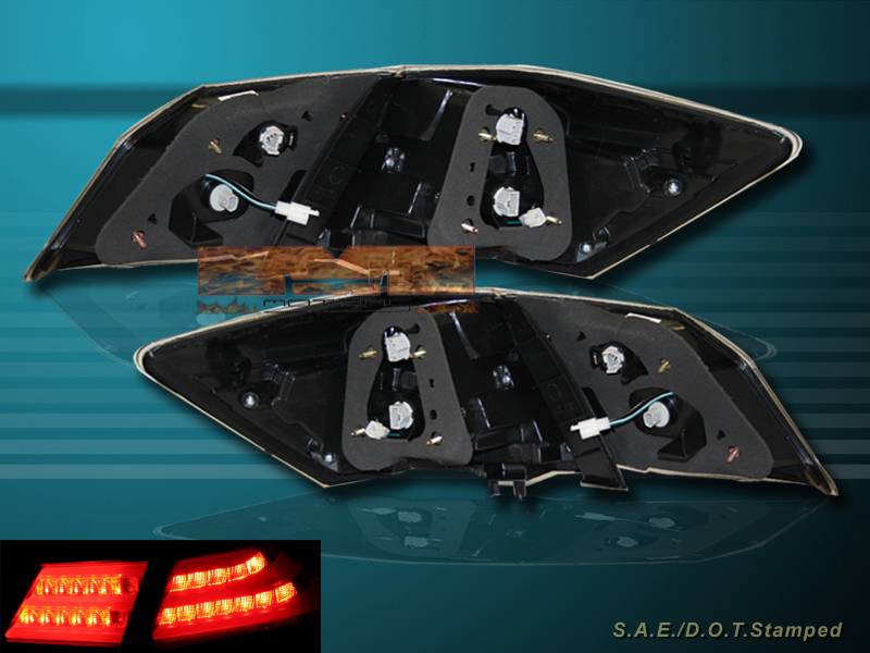 20132014 HONDA ACCORD 4 DOOR SEDAN LED BLACK TAIL LIGHTS REAR BRAKE PAIR NEW eBay