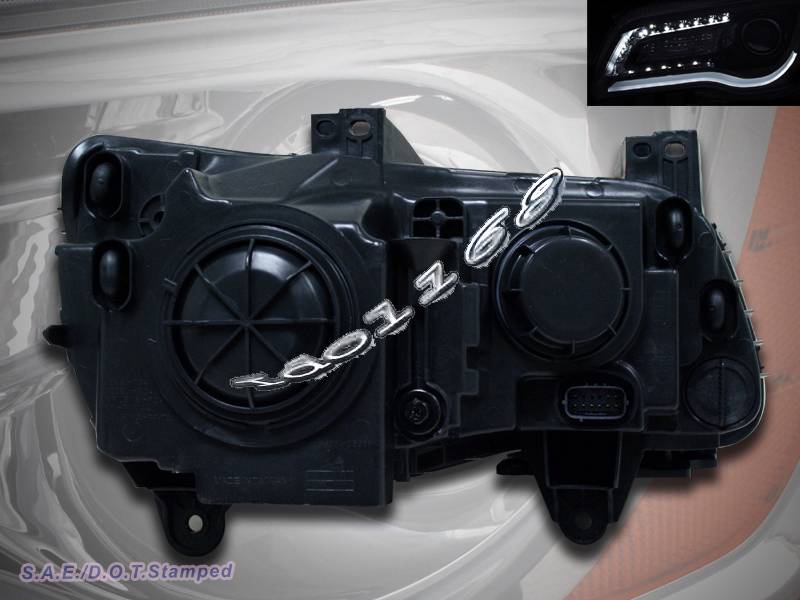 2011 2014 Chrysler 300 Halogen Type Headlights Black W
