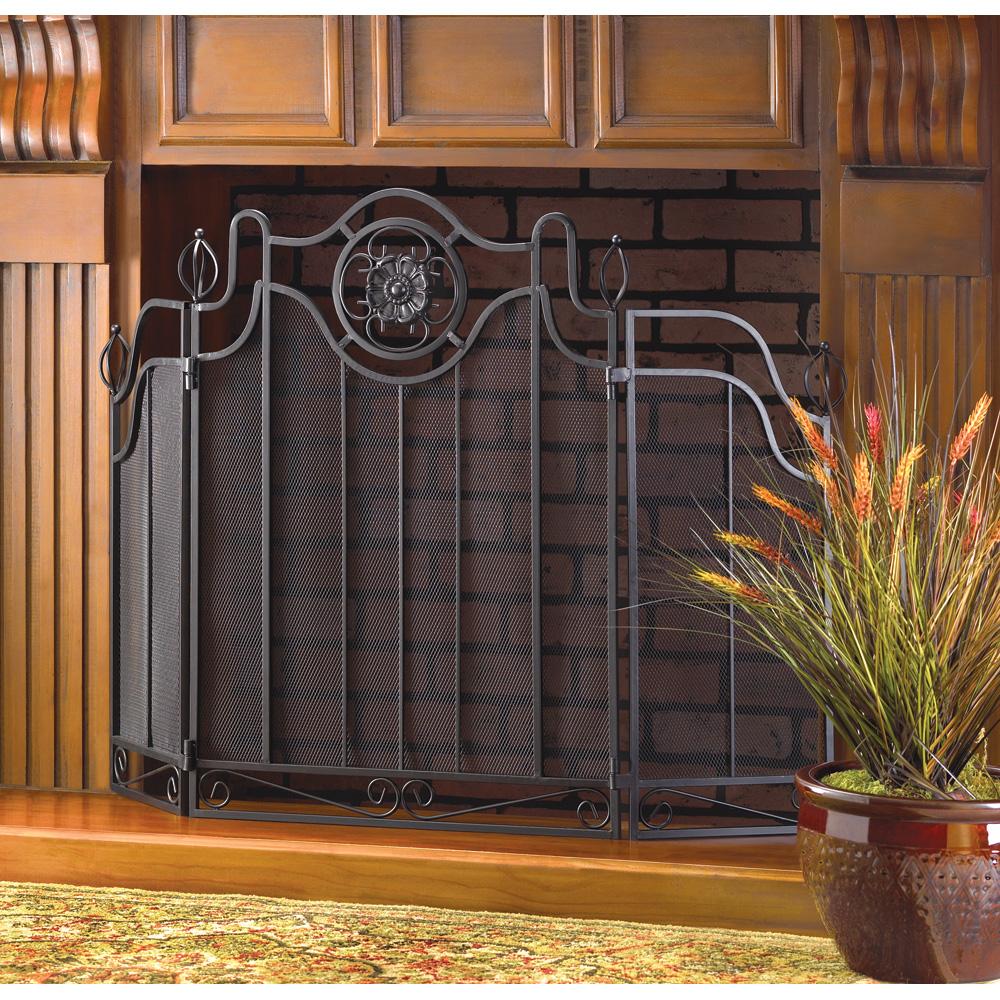 Metal Fireplace Safety Cover Panel Screen Fire Guard Mesh Gate