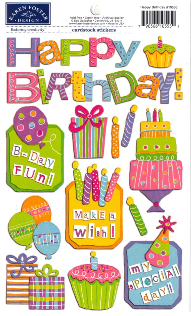 Karen Foster Cardstock STICKERS for Scrapbooking Choice