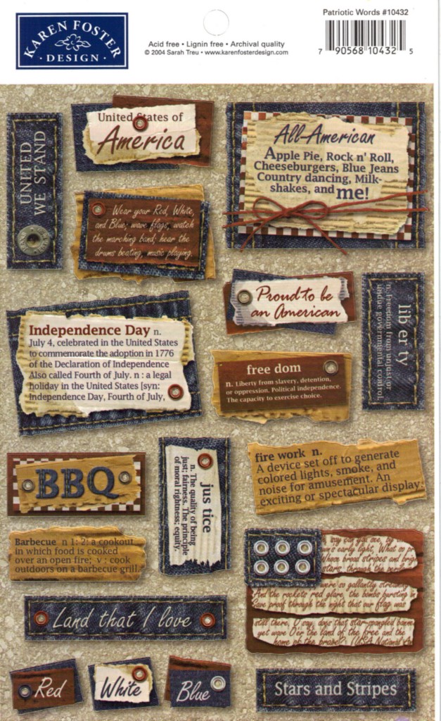 Karen Foster Cardstock STICKERS for Scrapbooking Choice