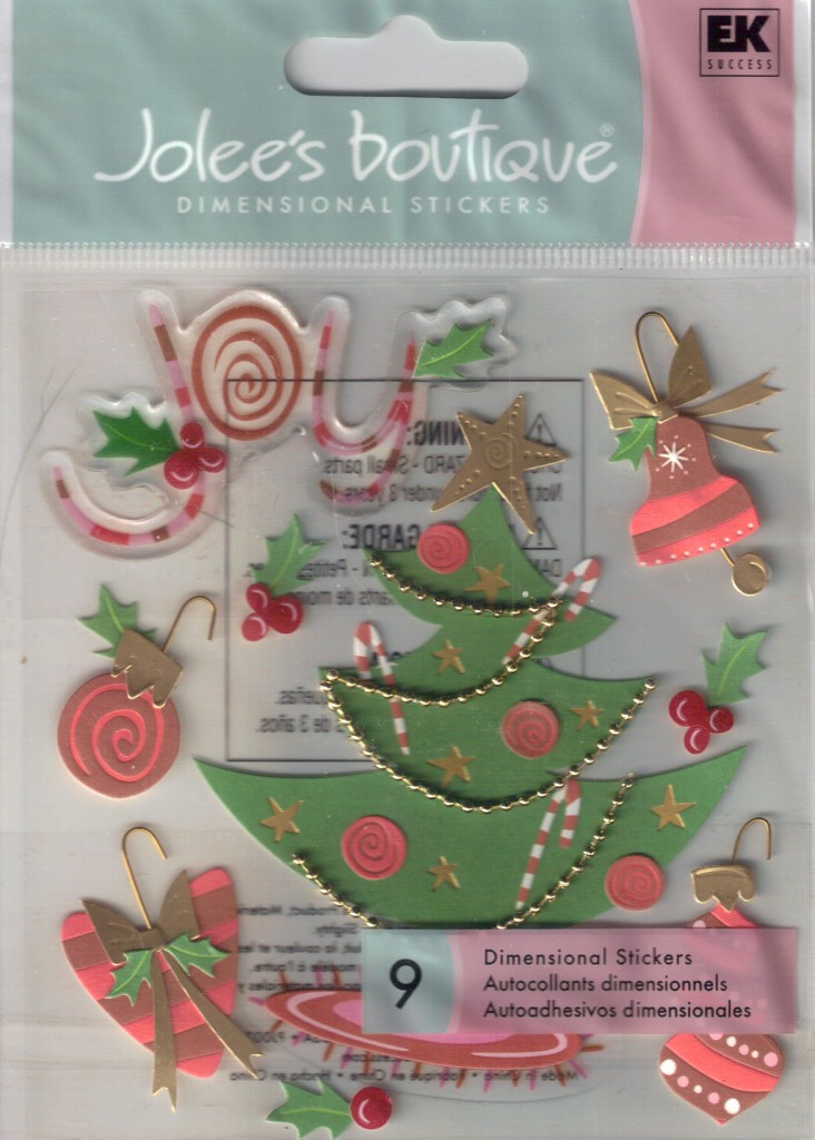 JOLEE'S BOUTIQUE Assorted STICKERS 3D Choice SCRAPBOOKING Holidays XMAS